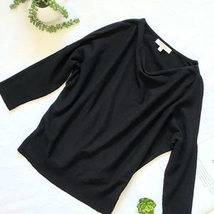 Ellen Tracy Cowl Neck Black Sweater Size Small